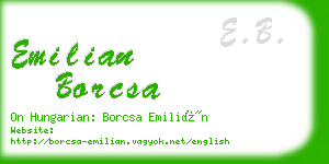 emilian borcsa business card